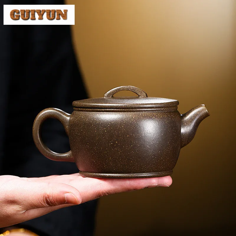 270ml Exquisite Yixing Purple Clay Teapots Handmade Pot Raw Ore Bronze Clay Mud Kettle With Filter Chinese Zisha Teaset Supplies