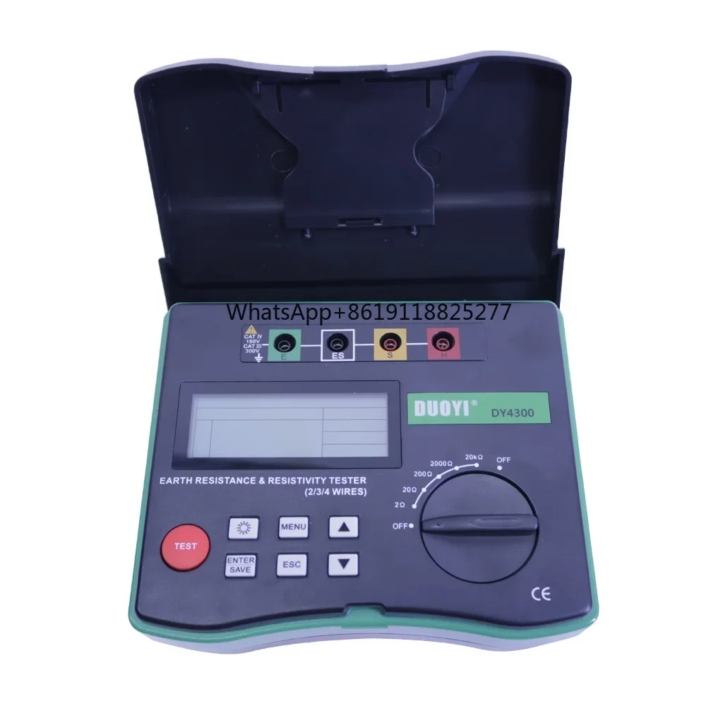 

DY4300 4-Terminal Ground Resistance and Soil Resistivity Tester Digital Insulation Meter