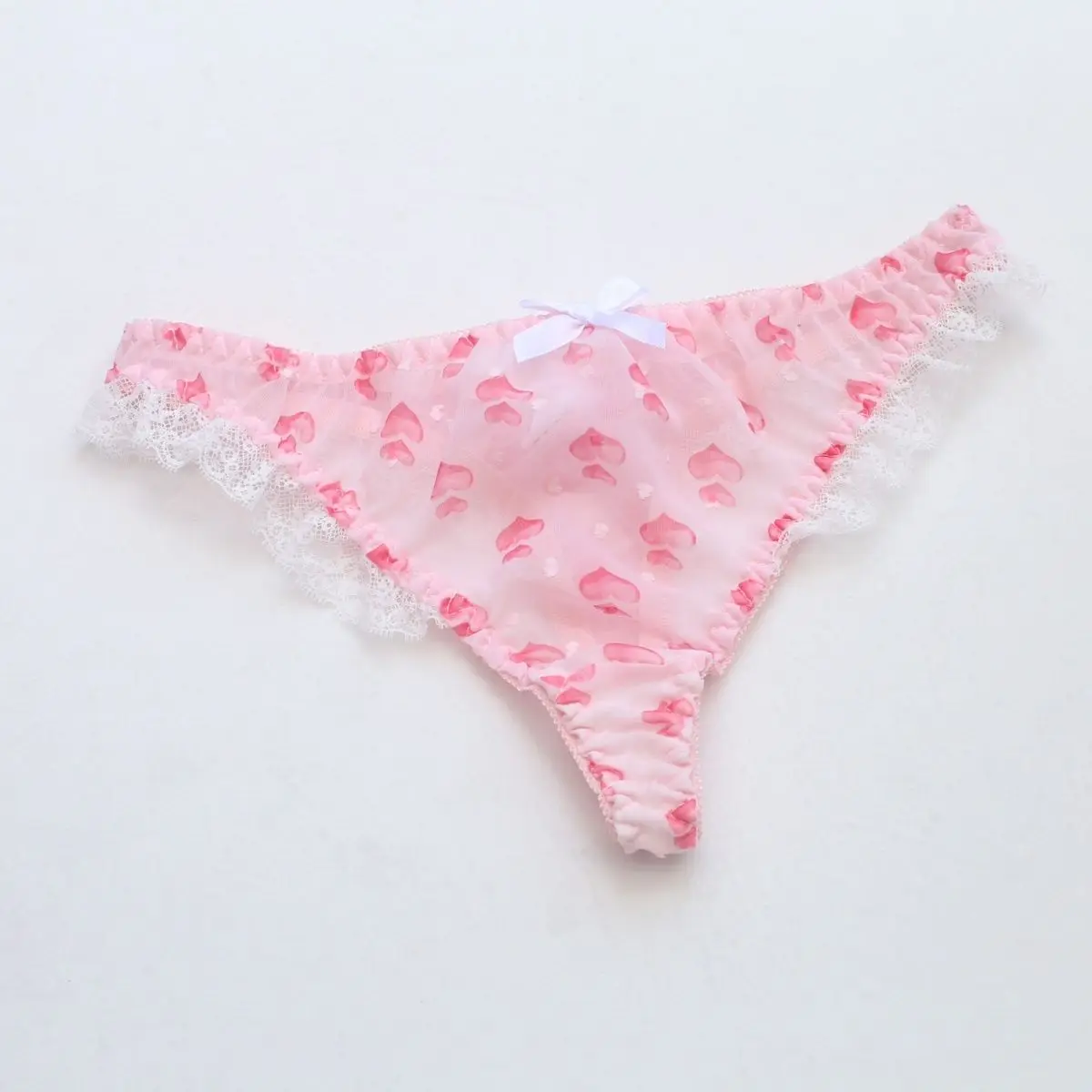 Culotte string en mousseline légère et soyeuse pour femme, style Harajuku Kawaii