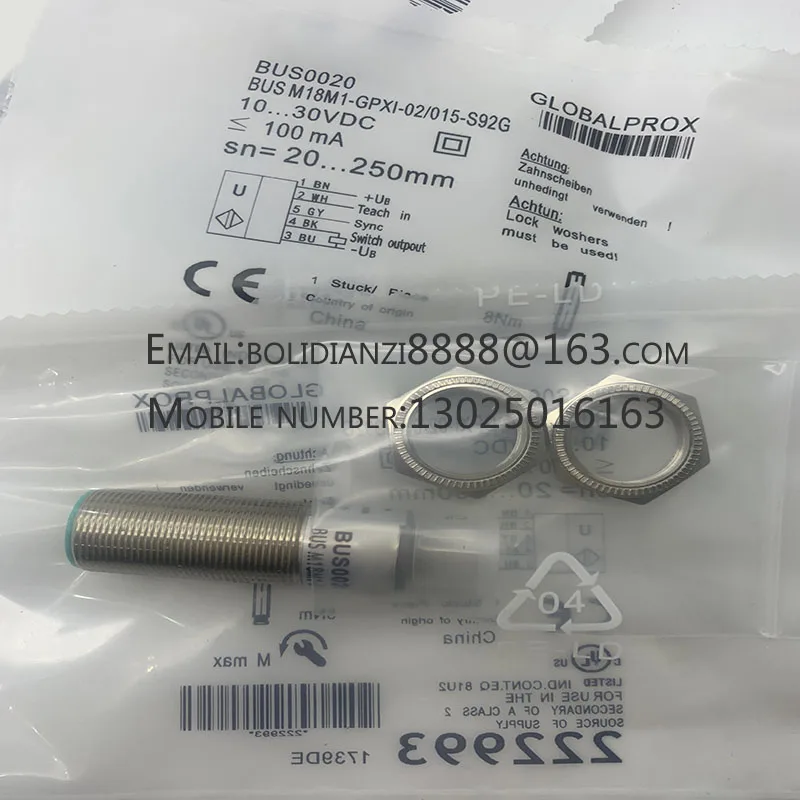 New ultrasonic sensor BUS0020 BUS M18M1-GPXI-02/015-S92G