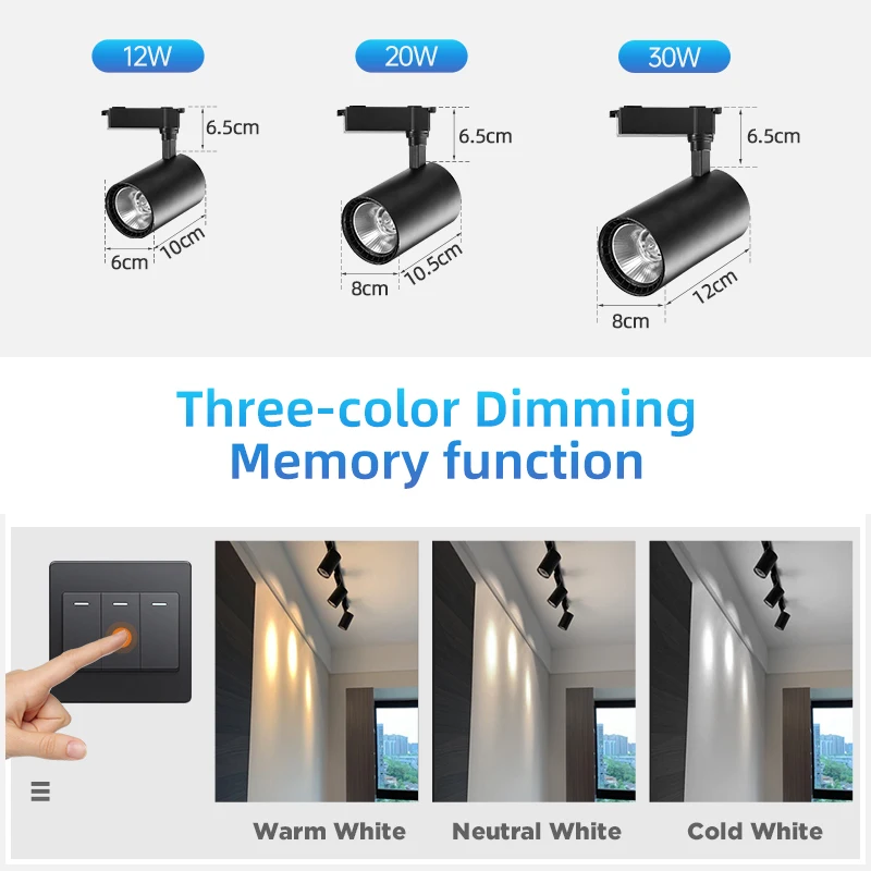 Imagem -03 - Cob Led Track Light Conjunto Sistema de Iluminação Ferroviária Decoração de Casa Cozinha Luzes do Quarto Holofotes 110v 220v