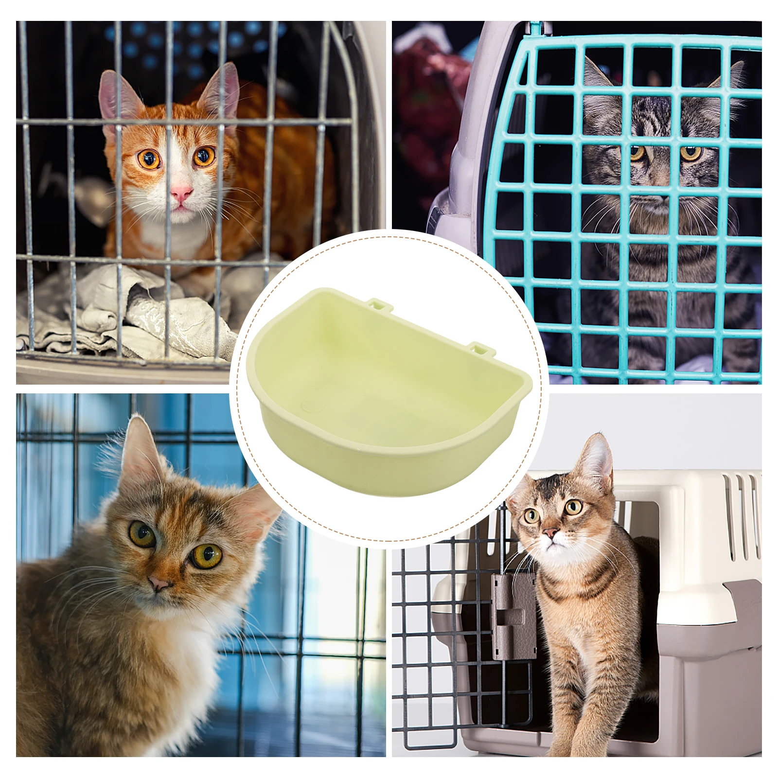 

Hanging Pet Bowl Cage Supplies Small Bowls Cat Drinking Dog Food Container for Plastic Feeding