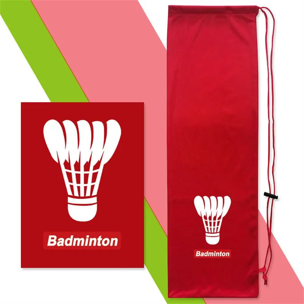 

Drawstring Pocket Badminton Racket Bag Flannel Cover Protective Sleeve Tennis Racket Bags Soft Cloth Large Capacity