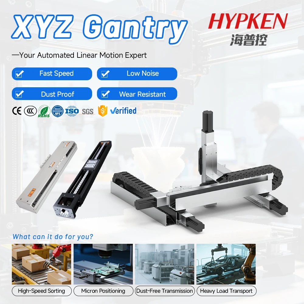 Gantry Robot Linear Module Bearing Engine  Stainless Steel Smooth Guide Rail Motorized Robotic Arm Kit