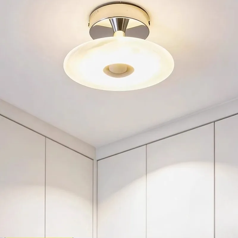 Modern Minimalist Glass Ceiling Lights Living Room Entrance Hall Cloakroom Balcony Corridor Aisle Home Decoretion Ceiling Lamps
