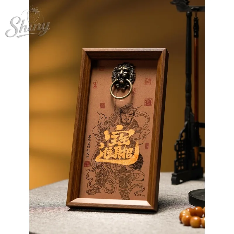 Five Gods of Wealth Picture Frame Ornament Living Room Entrance Hall Eight Directions Wealth Gathering Decorative Painting Gift