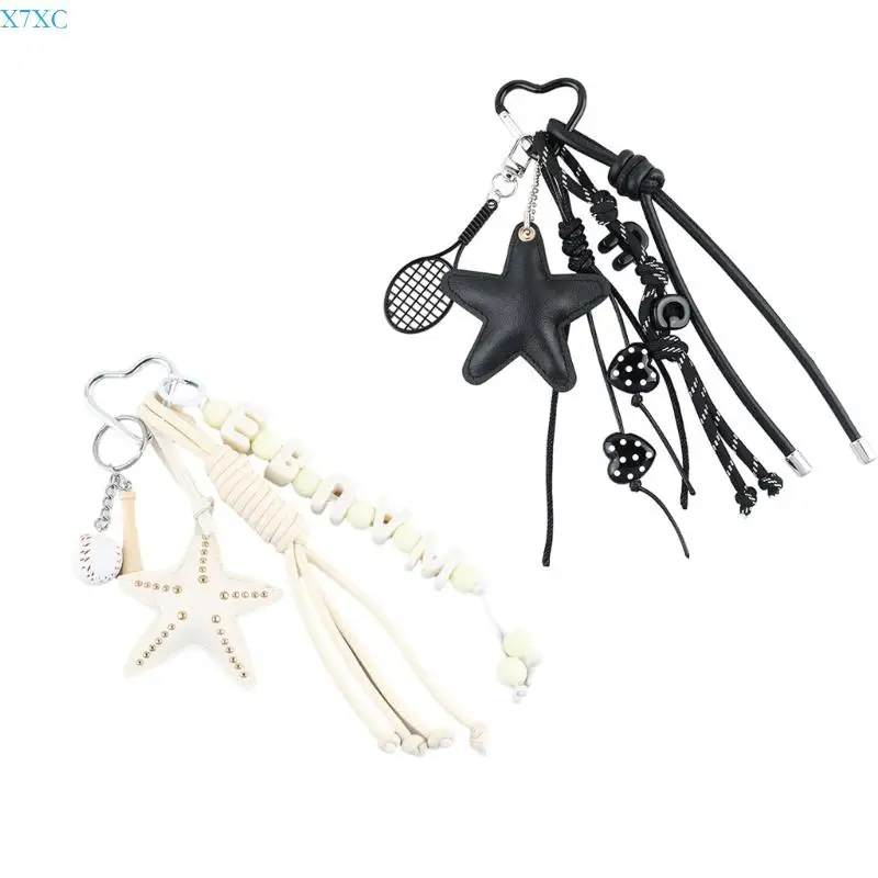 

X7XC Car Keychain for Women Girls Keychain Bag Charms Braided Rope Keychain Accessories for Backpacks,Wallets Decors