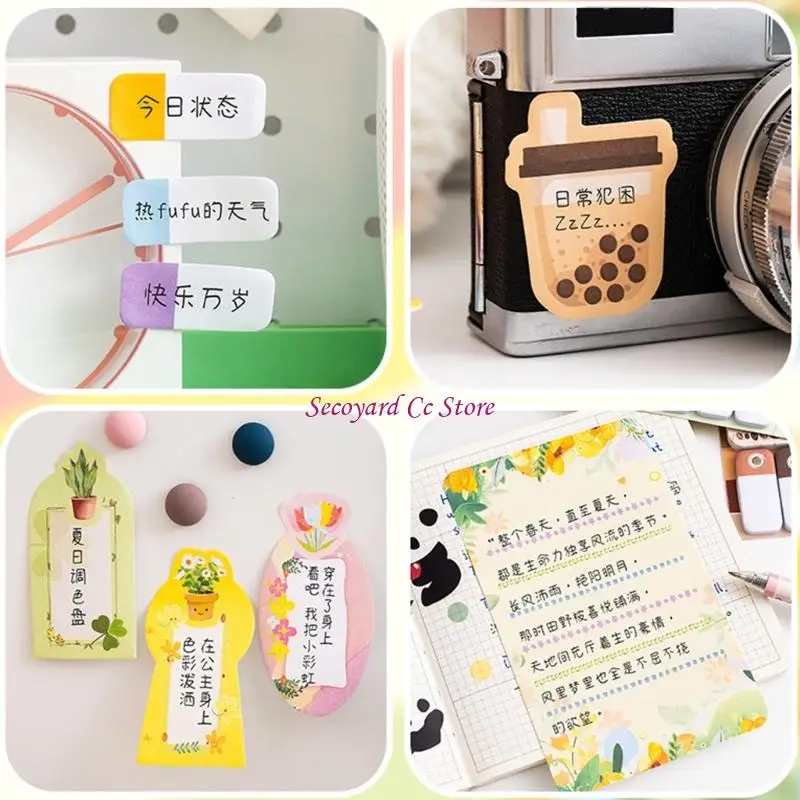 N3UC Note Bright Color Tear Resistant Backing for Whiteboards Notebooks