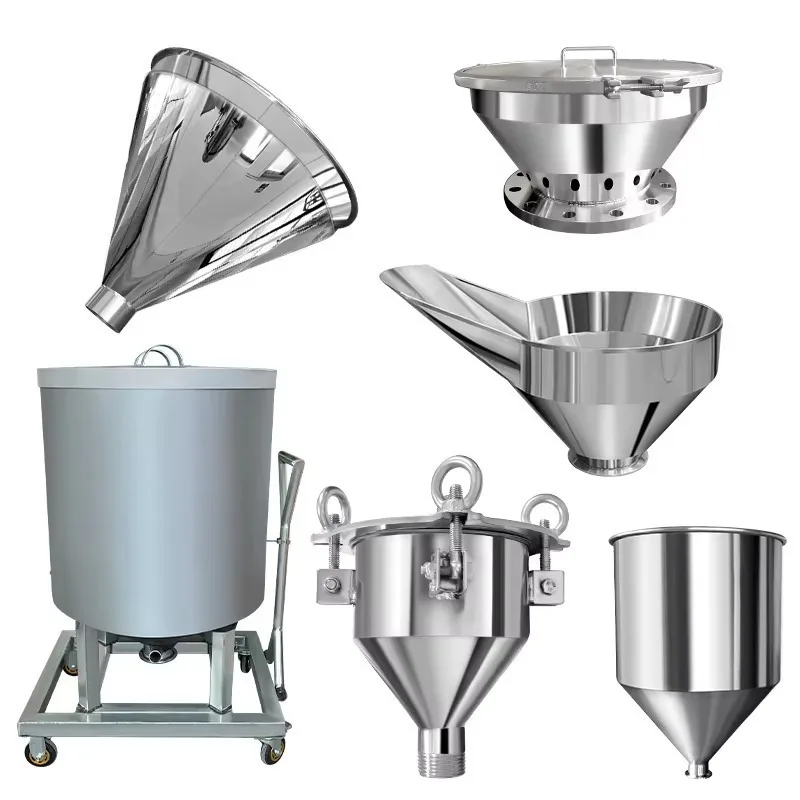 Hopper Dryer Packaging Machine Hopper Stainless Steel Sanitary Hopper