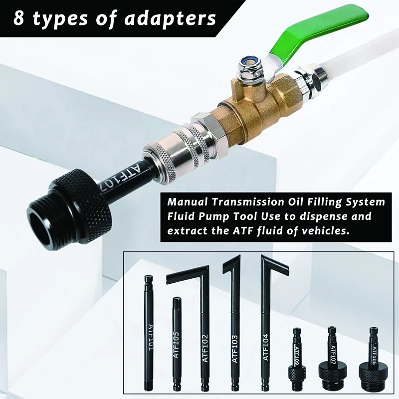 3L Manual Transmission Oil Filling System Hand Pump OR Pneumatic Automatic Gearbox Oil Fluid Pump Tool With Adapters