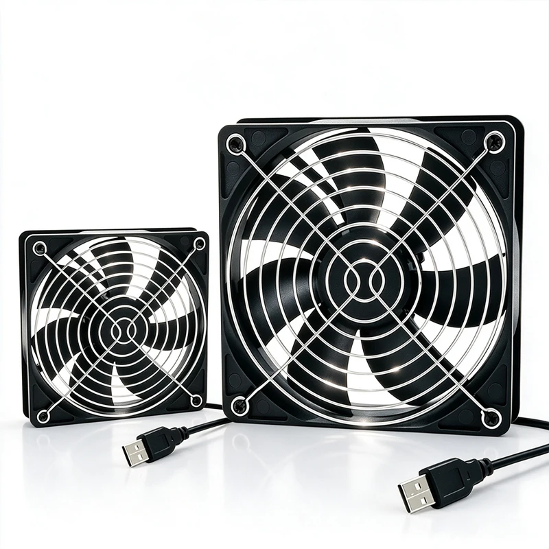 USB Cooling Fan Router Set-Top Box TV Cat Cooling Ventilation 12cm Silent 8CM Exhaust Cooling 5V Computer Case Multi-Purpose image 5