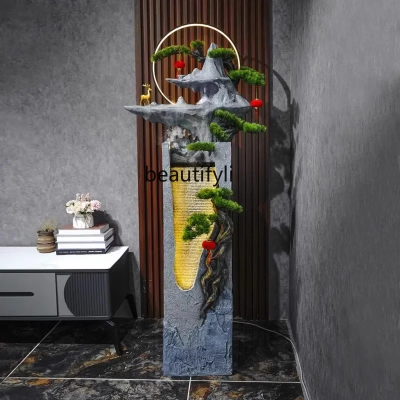

Flowing water ornament circulating water living room TV cabinet lucky office housewarming opening gift