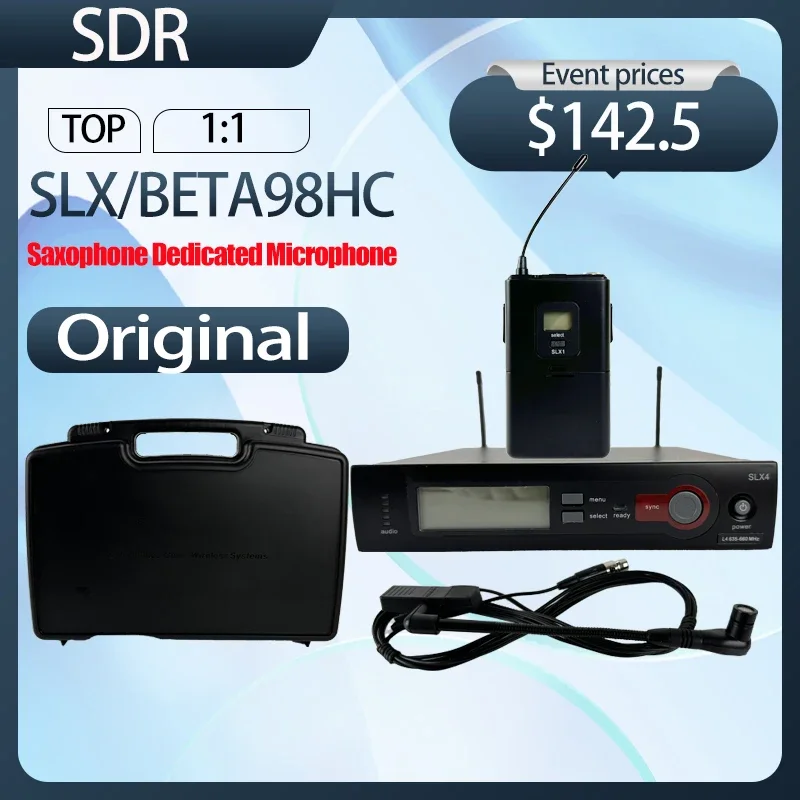 

SLX/BETA98HC Saxophone Dedicated Microphone Instrument Wireless Microphone System Frequency Band 635-660Mhz For Sh ure