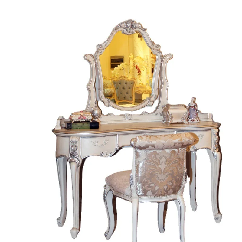 

Bedroom French birch makeup table Korean pastoral photo studio dressing table mirror combination furniture