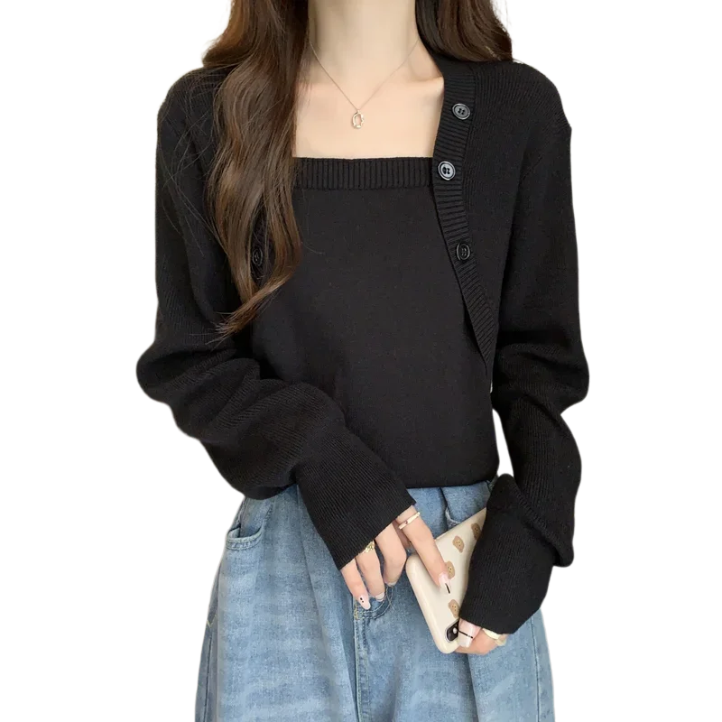 

Autumn and Winter Plus size Design Collar Base Sweater Knit Women Slimming Belly ZT242