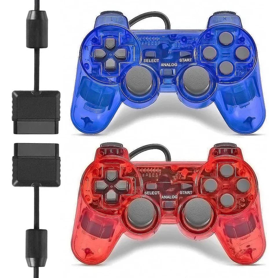 High-Sensitivity Gamepad PS2 Wired Controller with Vibration