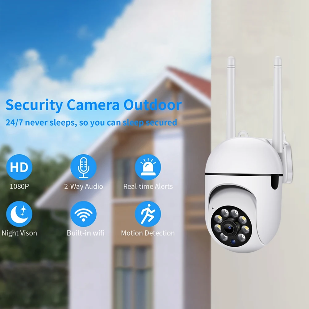 2MP Wireless Camera HD 1080P Night Vision Wifi IP Camera Two-way Audio Remote Surveillance Camera Ai Human Detect Auto Tracking