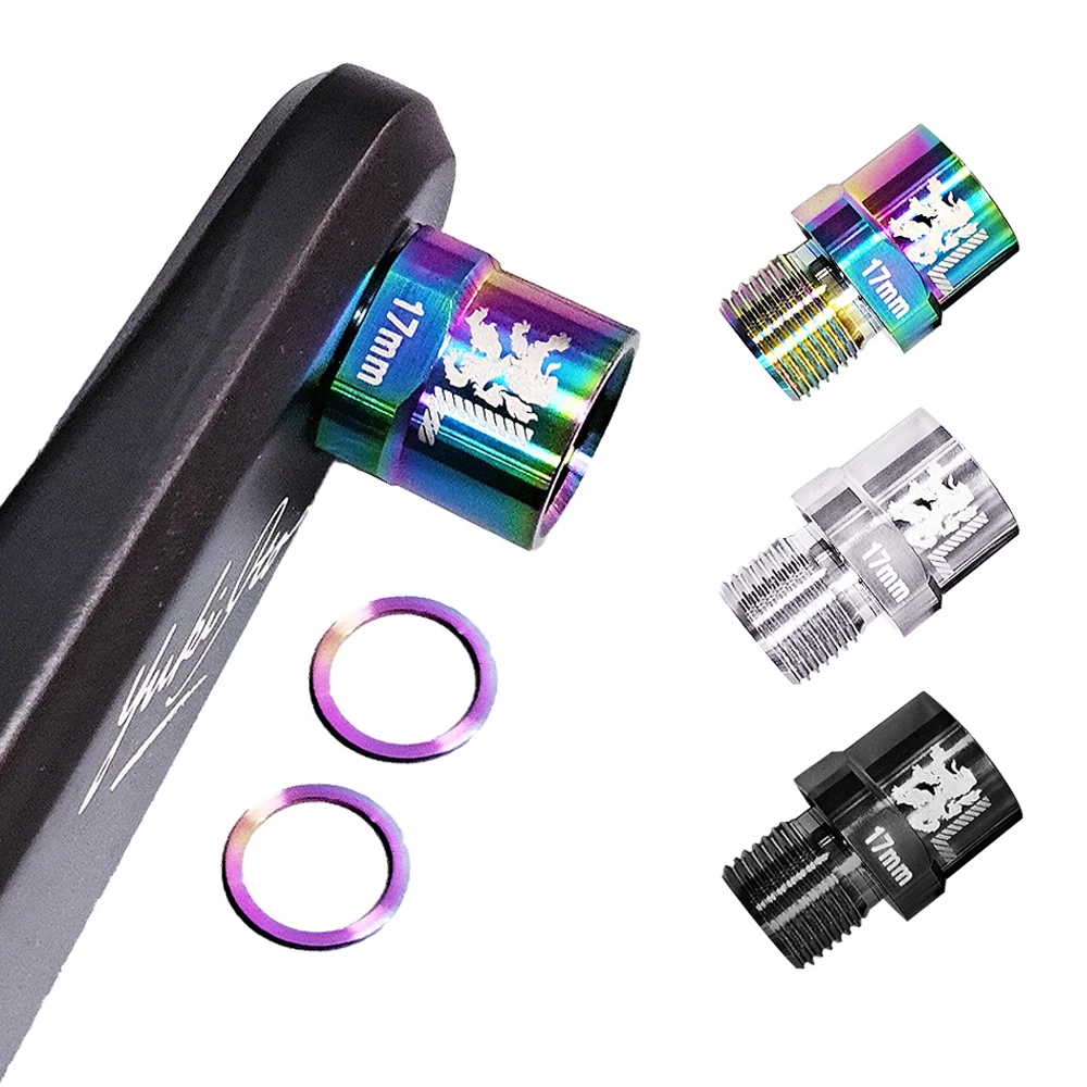 AliExpress NONE Titanium Alloy Material Bike Pedal Axle Extenders Bicycle Pedal TC4 Spacers For MTB Road Bicycle Pedals And Cranks