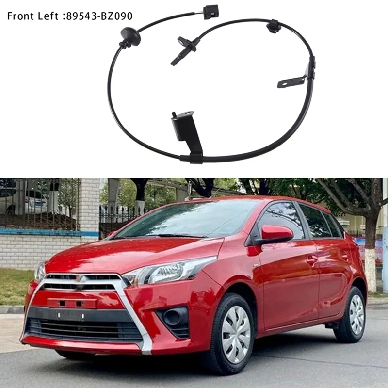 2Pcs Front Left & Right Car ABS Speed Sensor 89543-BZ090 89542-BZ090 For Toyota Yaris 2015- Parts Accessories