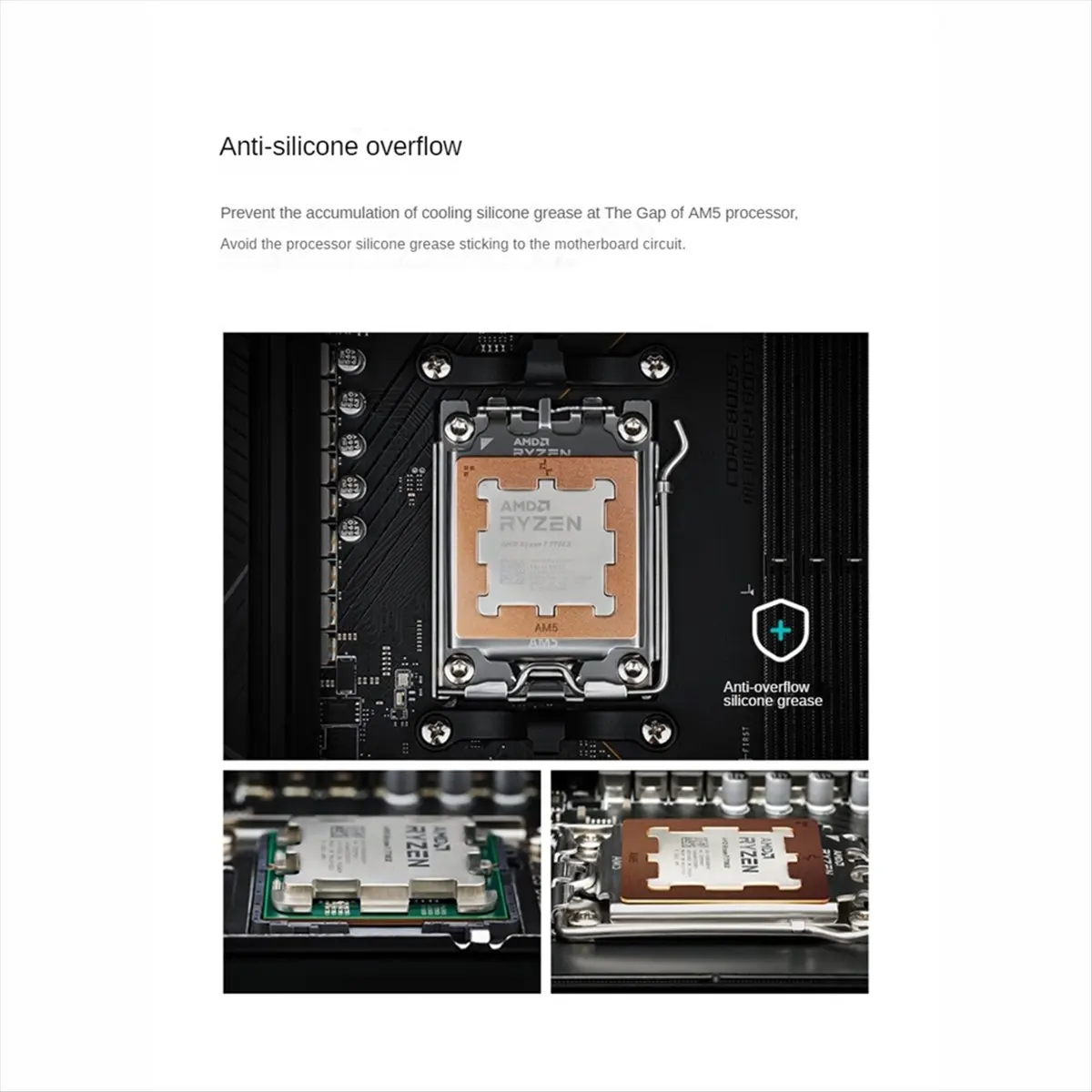 Lovely！  Thermal Paste Guard AM5 CPU Cooler Armor for 7950X 7900X 7700X 7600X Chips Heatsink Cover
