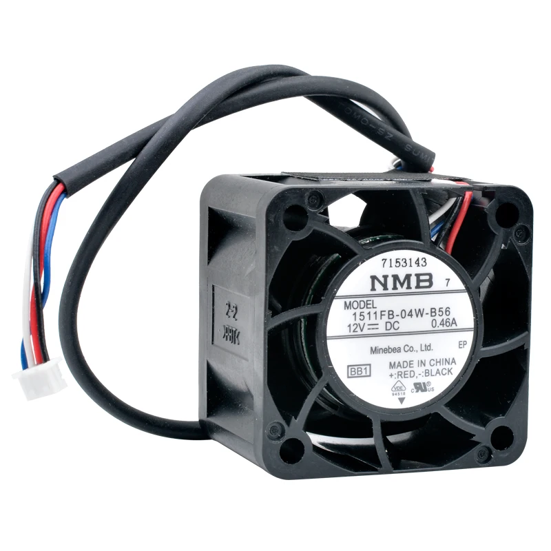 

1511FB-04W-B56 4cm 40mm fan 40x40x28mm DC12V 0.46A 4pin double ball bearing cooling fan for server power supply