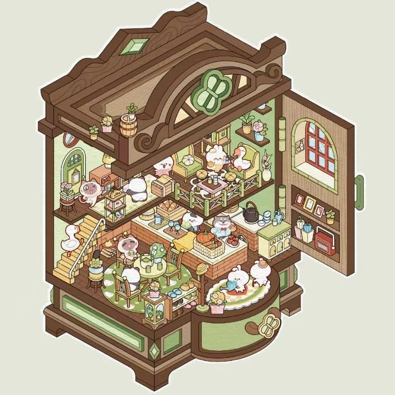 4.0 Magic Themed Fun DIY Stickers Scene Make Your Own Mini Room Stickers For Scrapbooking Decoration