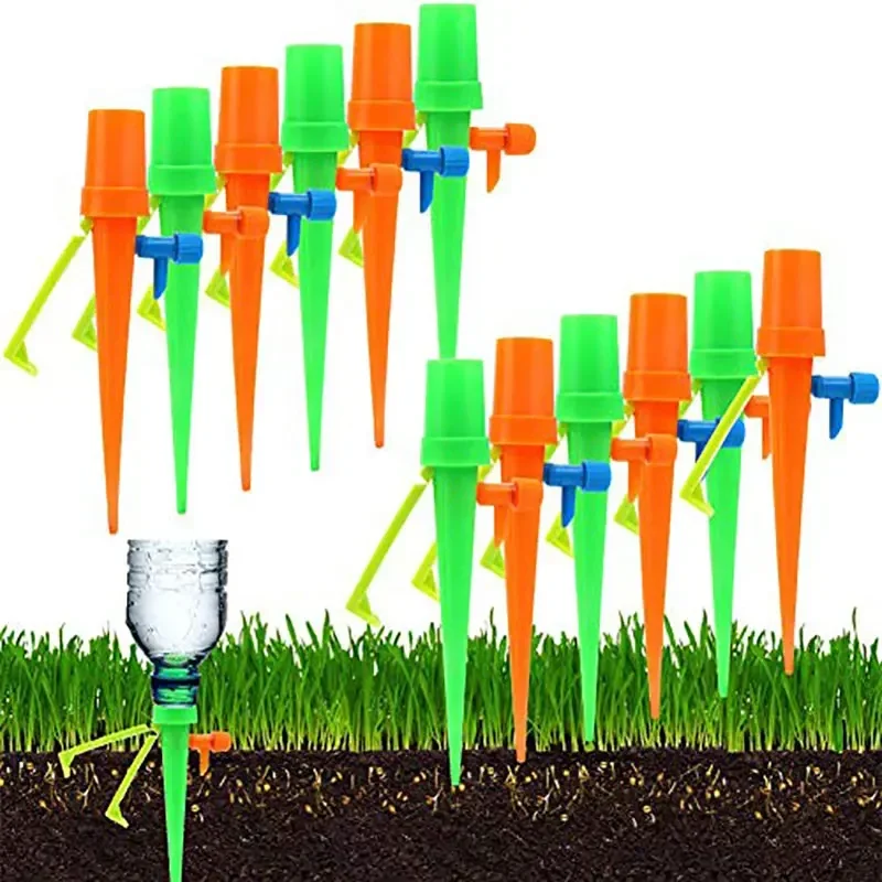 1-18PCS Auto Drip Irrigation Watering System Dripper Spike Garden Household Plant Watering Device Plant Garden Gadgets Creative