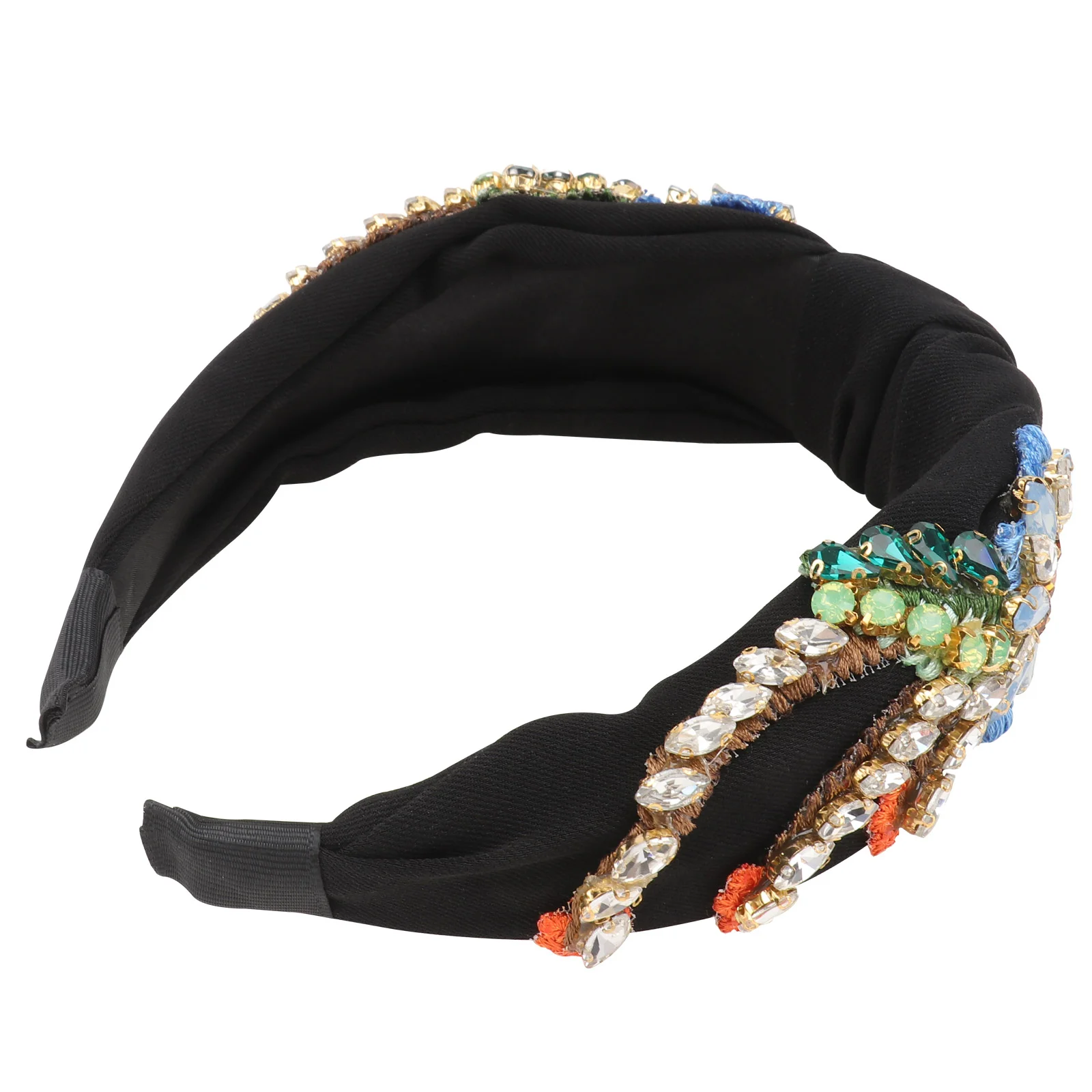 Vintage Headband Retro Style Hair Hoop Girl Headdress Rhinestone Embroidery Wedding Accessories Bands Hairband Bohemia Flash