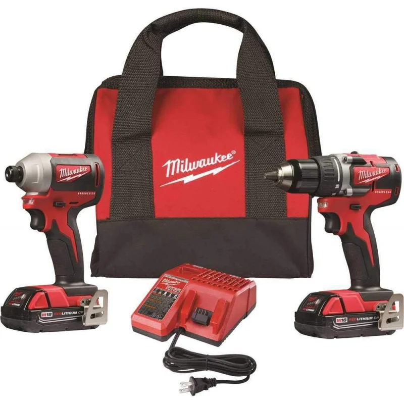 

Milwaukee 2892-22CT M18 компактный бесщеточный 2-инструментный комбинированный комплект, дрель/ударный привод