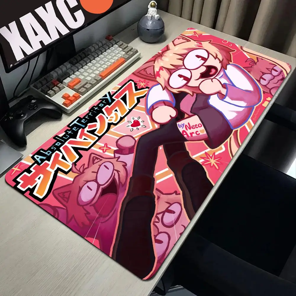 Neco-arc Gamer Cabinet Mouse Pad Anime Gaming Accessories Rubber Keyboard Office Tables Computer Desk Mat Carpet Mousepad