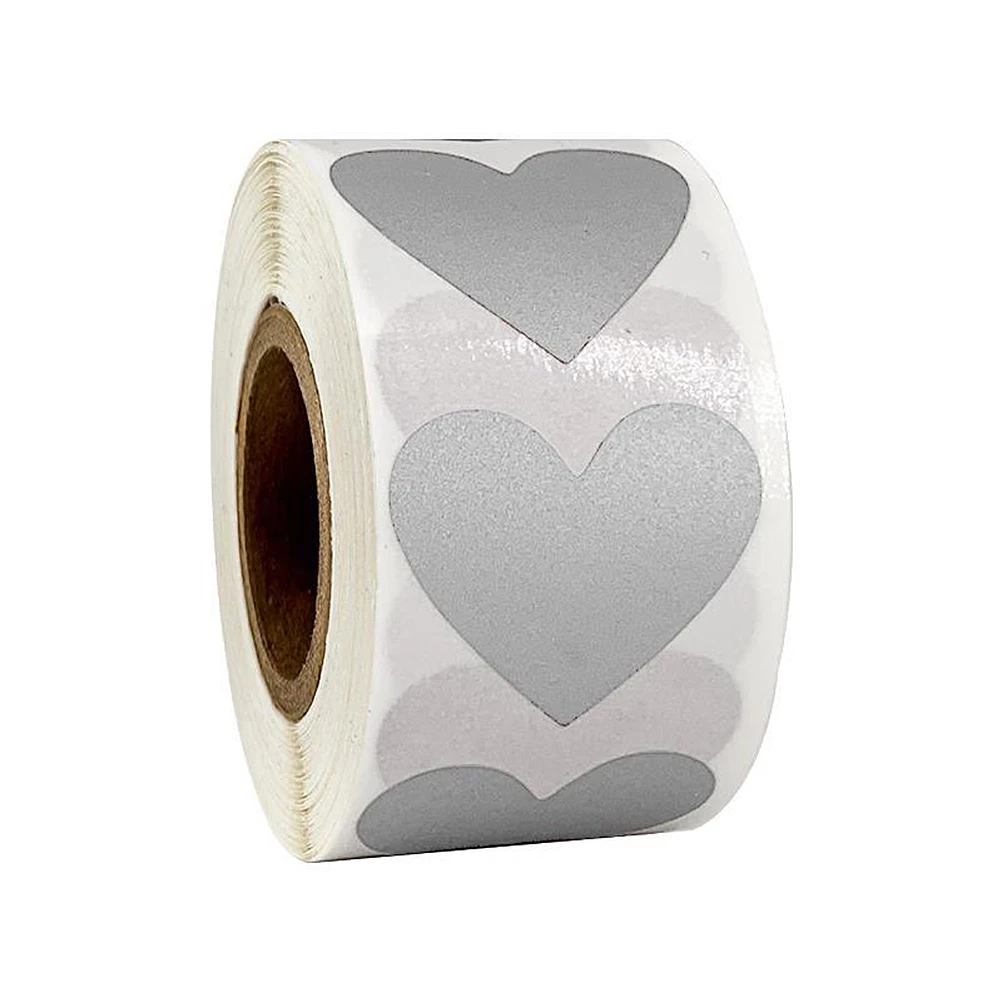 

Rose Gold Sticker Scratch-off Labels Heart Shape Lable Heart-shaped Declas Cards