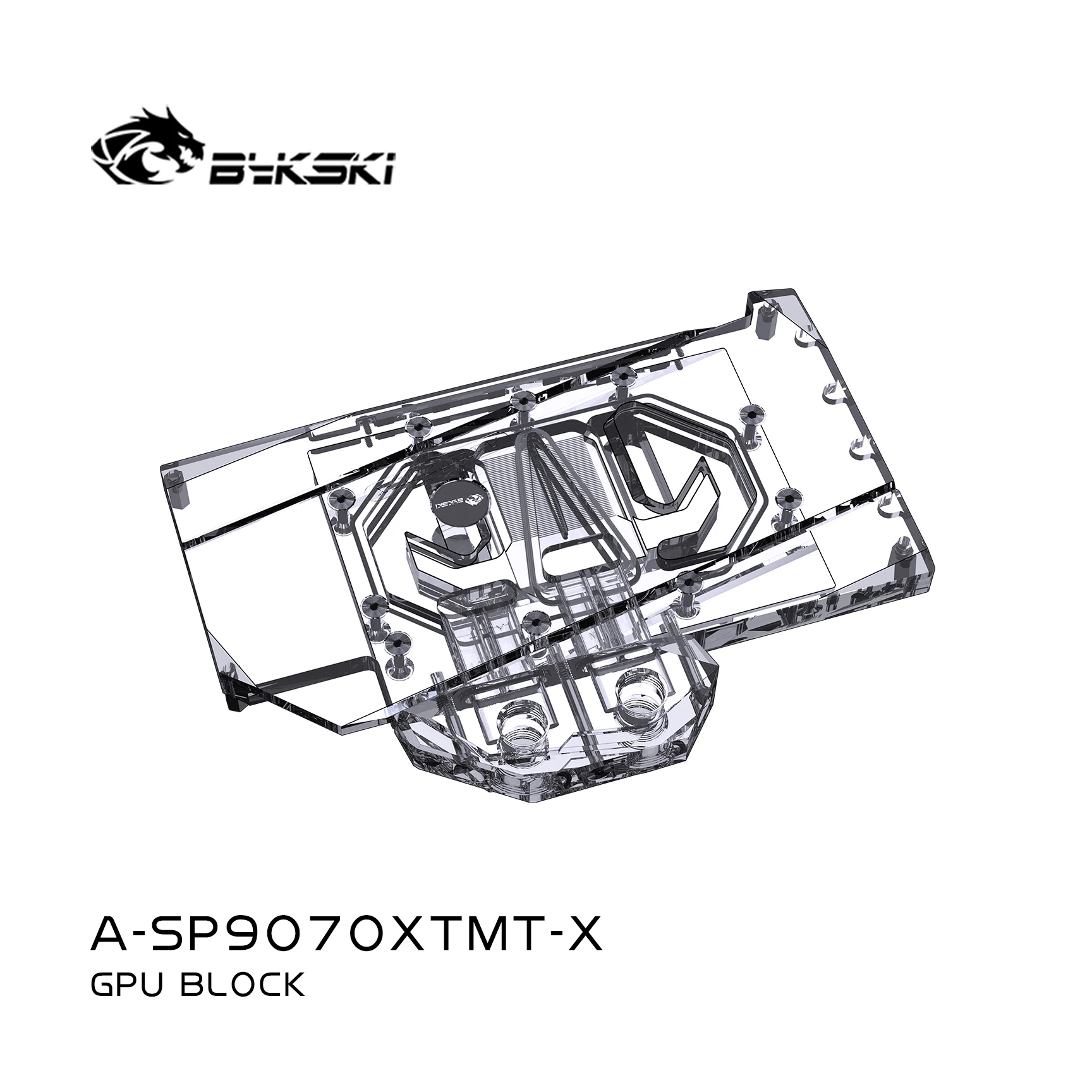Bykski Water block For Sapphire AMD Radeon RX 9070XT 16GB GDDR6 METAL All Graphics Card Cooling Cooler,Full Cover,A-SP9070XTMT-X