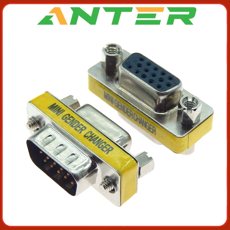 Computer Accessories 15Pin HD15 D-Sub DB15 VGA Male to Male  Male to Female Female  to Female Gender Changer Converter Adapter