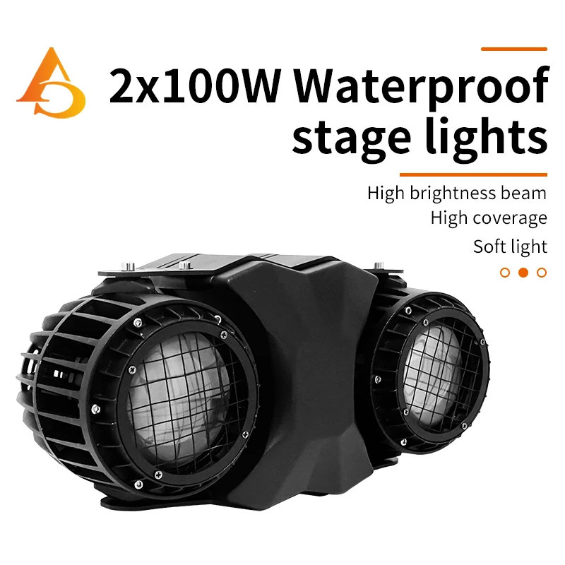 2x100w Waterproof Outdoor Blinder Led CobLight Cold White/Warm White 2in1 COB LEDs Control Optional Individually 2x100W Audienc