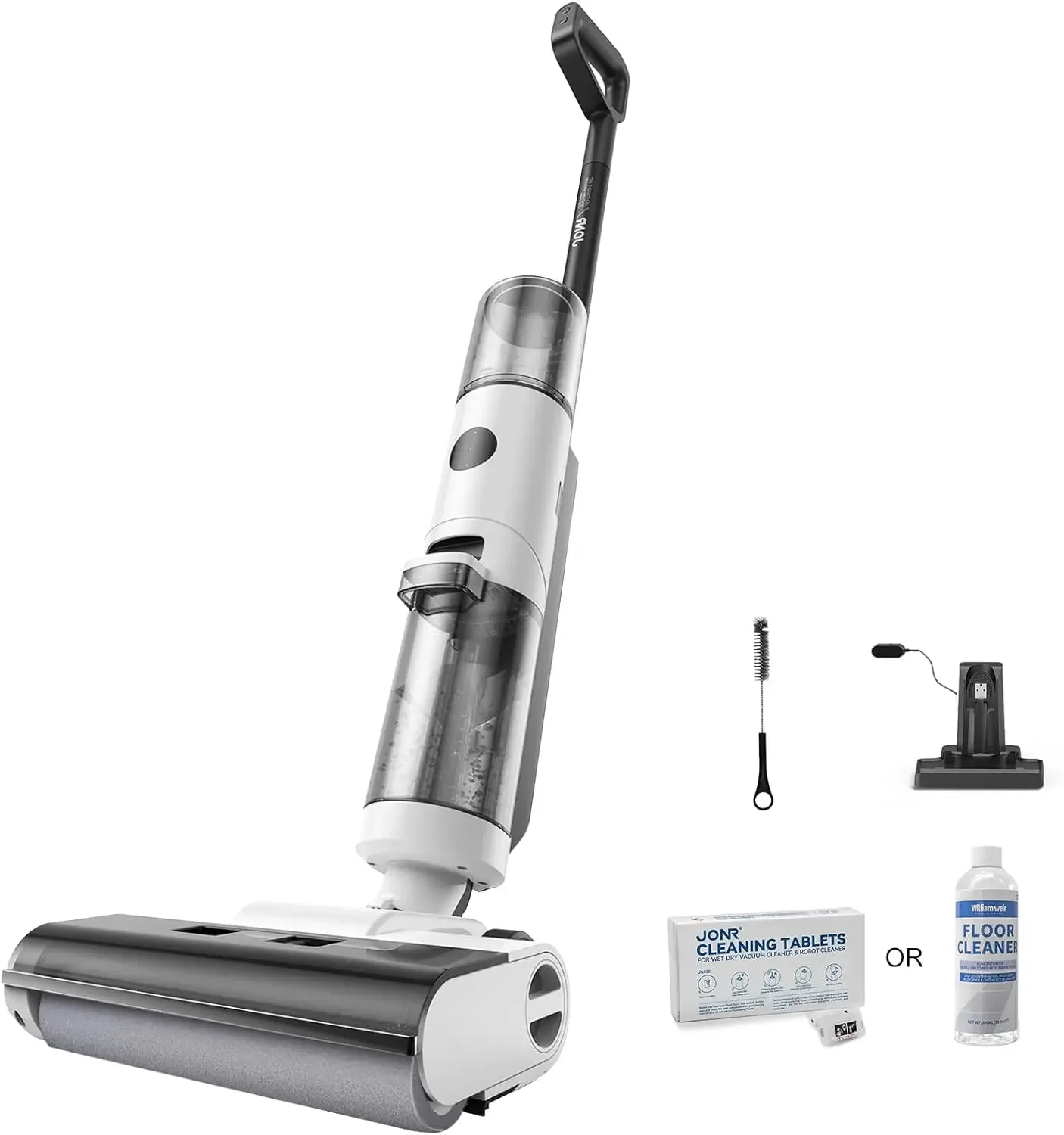 12 Aspirapolvere Wet Dry Cordless Aspirapolvere e Mop per Pavimenti Duri Combo - Leggero, Autopropulente, Pulizia in Un Passo e Bordo