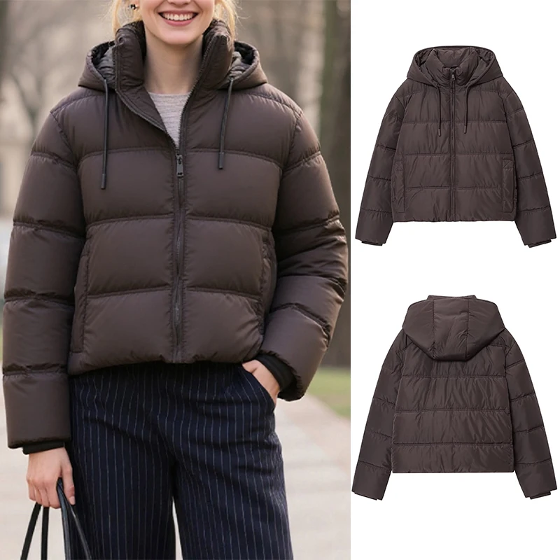 

Women's Winter Coat Warm 2025 New Fashion Autumn Hooded Cotton Thicken Parkas for Women Casual Chic Ladies Coat