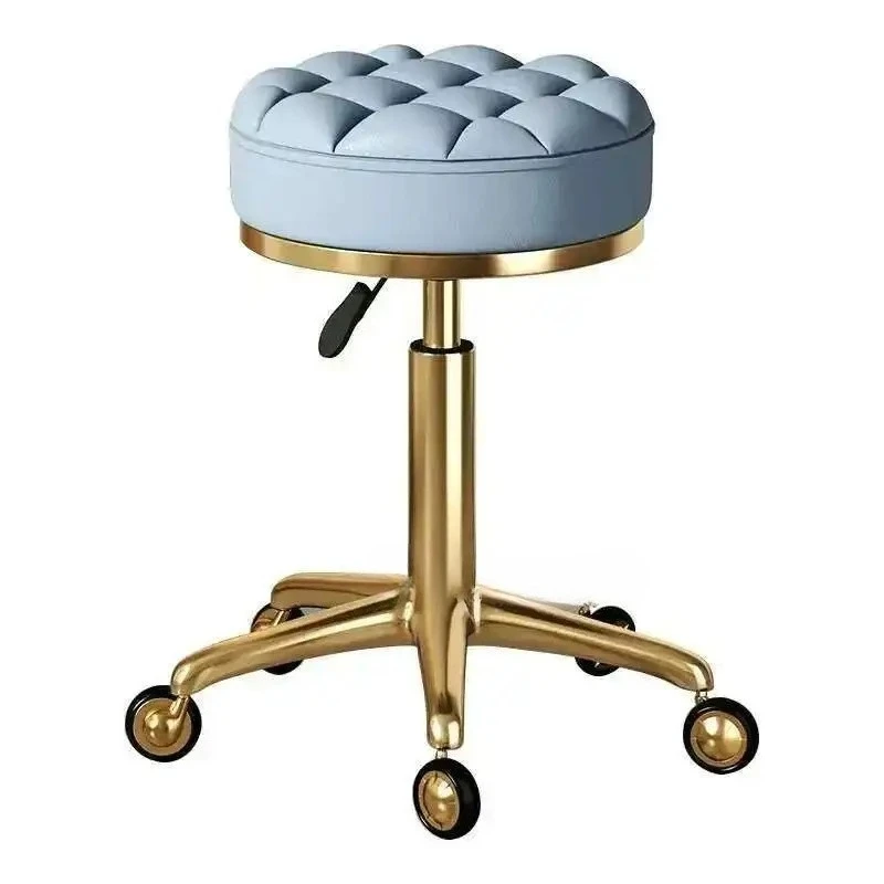Rotating Pulley Hair Salon Round Stool Tabouret A Roulette 원형의자 Beauty Chair Specifically Designed for Beauty Salon Adjustable