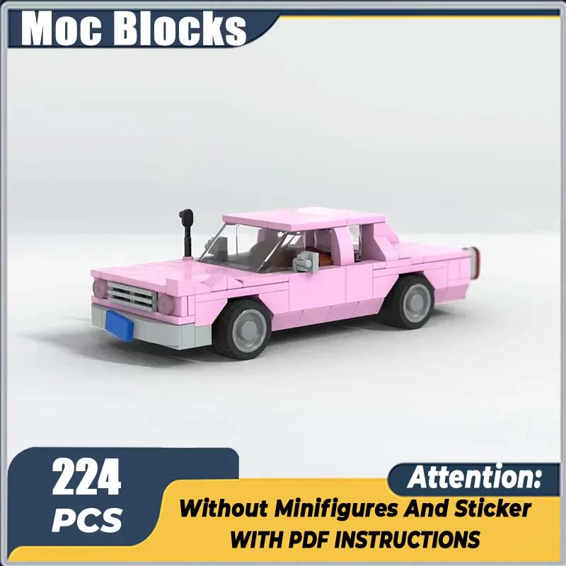 

Moc Building Bricks Popular Anime Characters Pink Vehicle Model DIY Architecture Technology Blocks Gift Christmas Toys