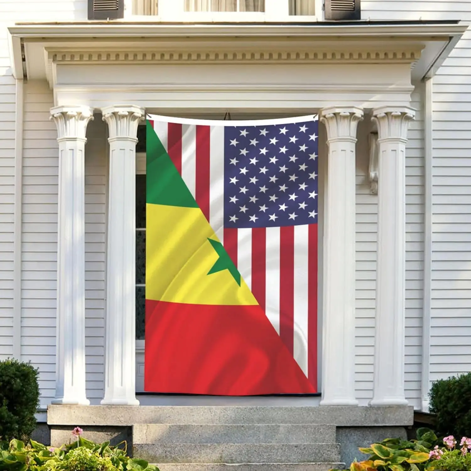 Flagnshow 100% Polyester US Senegal Friendship Flag