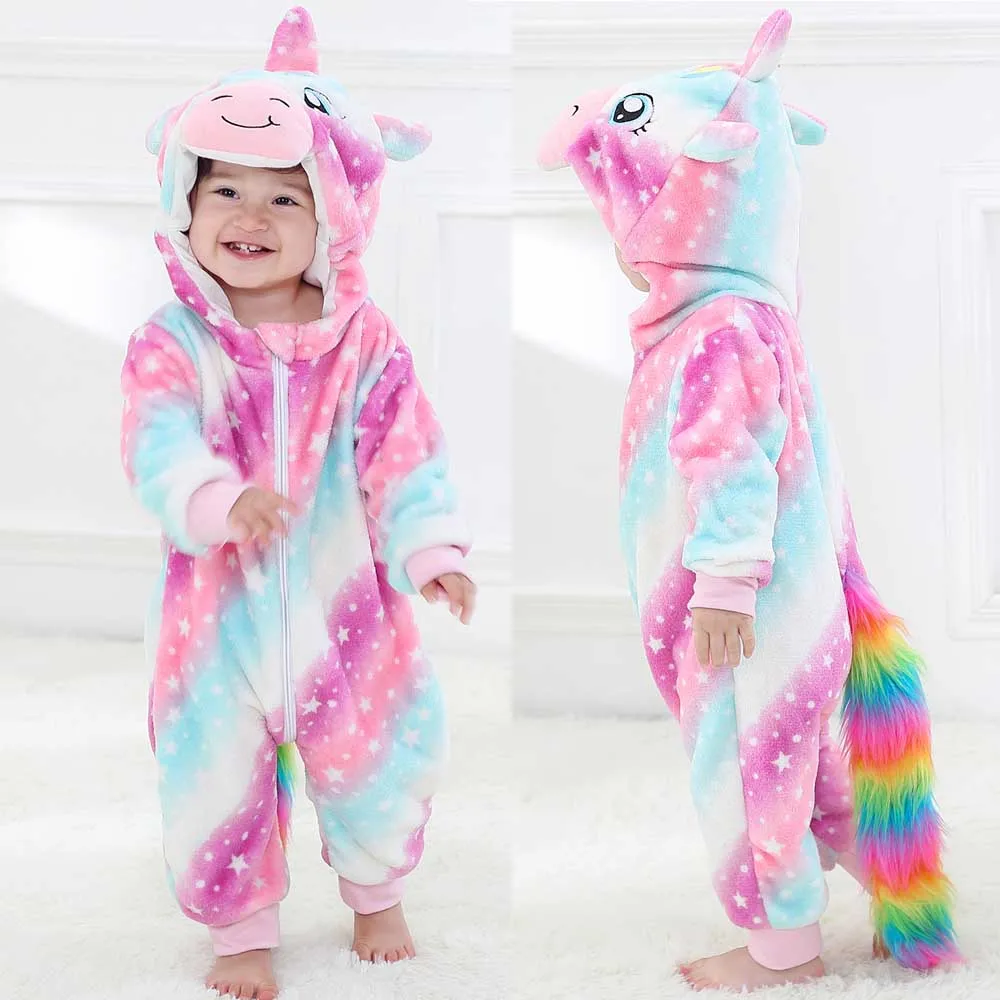 Kids Flannel Blanket Sleepers B oys Animal Pajamas Children Hooded Jumpsuits Toddler Baby Sleepwear Girls Onesies Babe Kigurumi