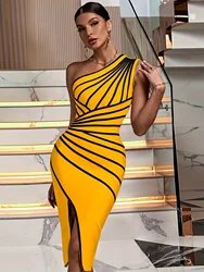 Bandage Dress Women Party Dress Bodycon Elegant Sexy Evening Birthday Club Outfits Summer 2024