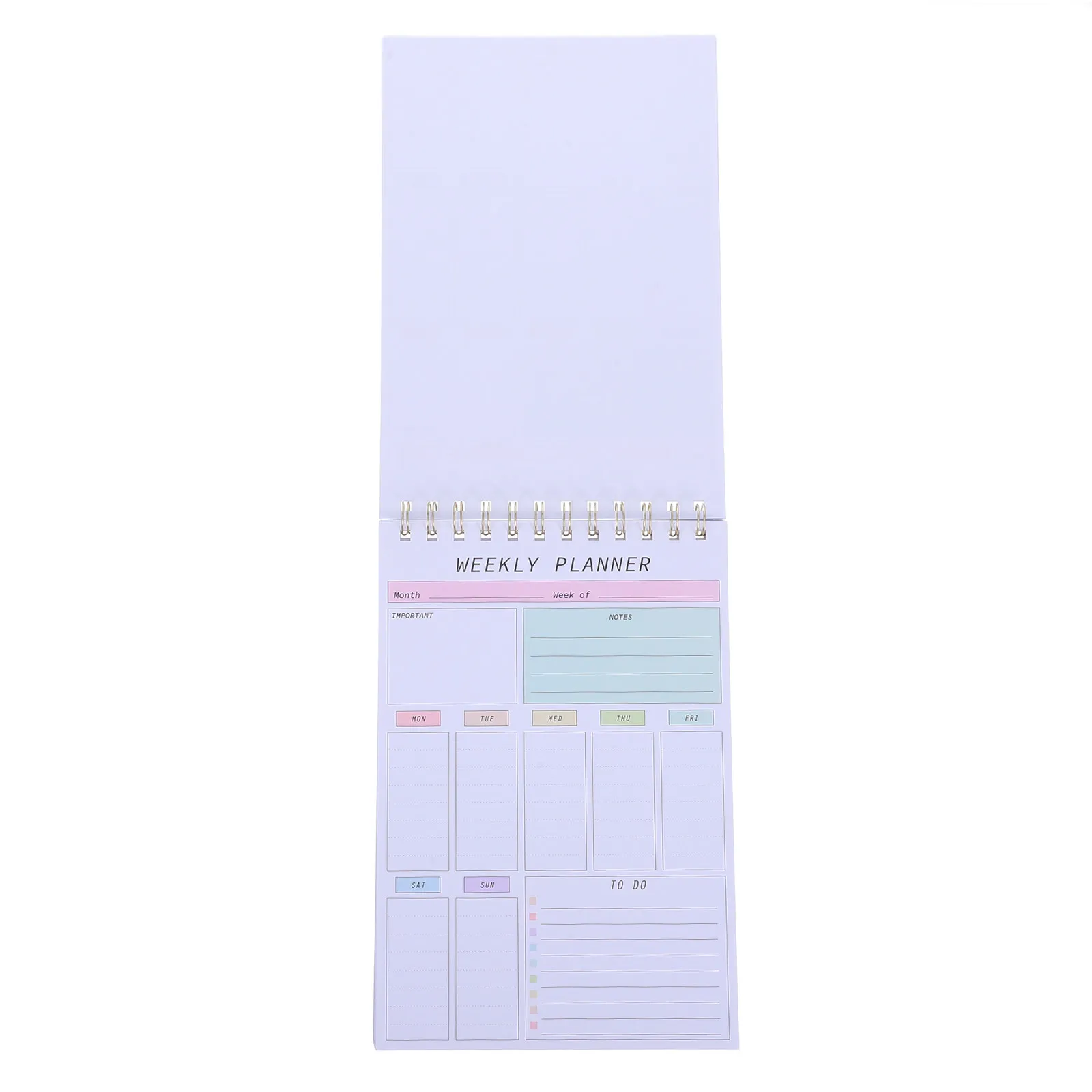 Weekly Planner Notepad Spiral Bound Minimalist Weekly Desk Pad Smooth Ink Resistant Paper Portable Lightweight for Teachers