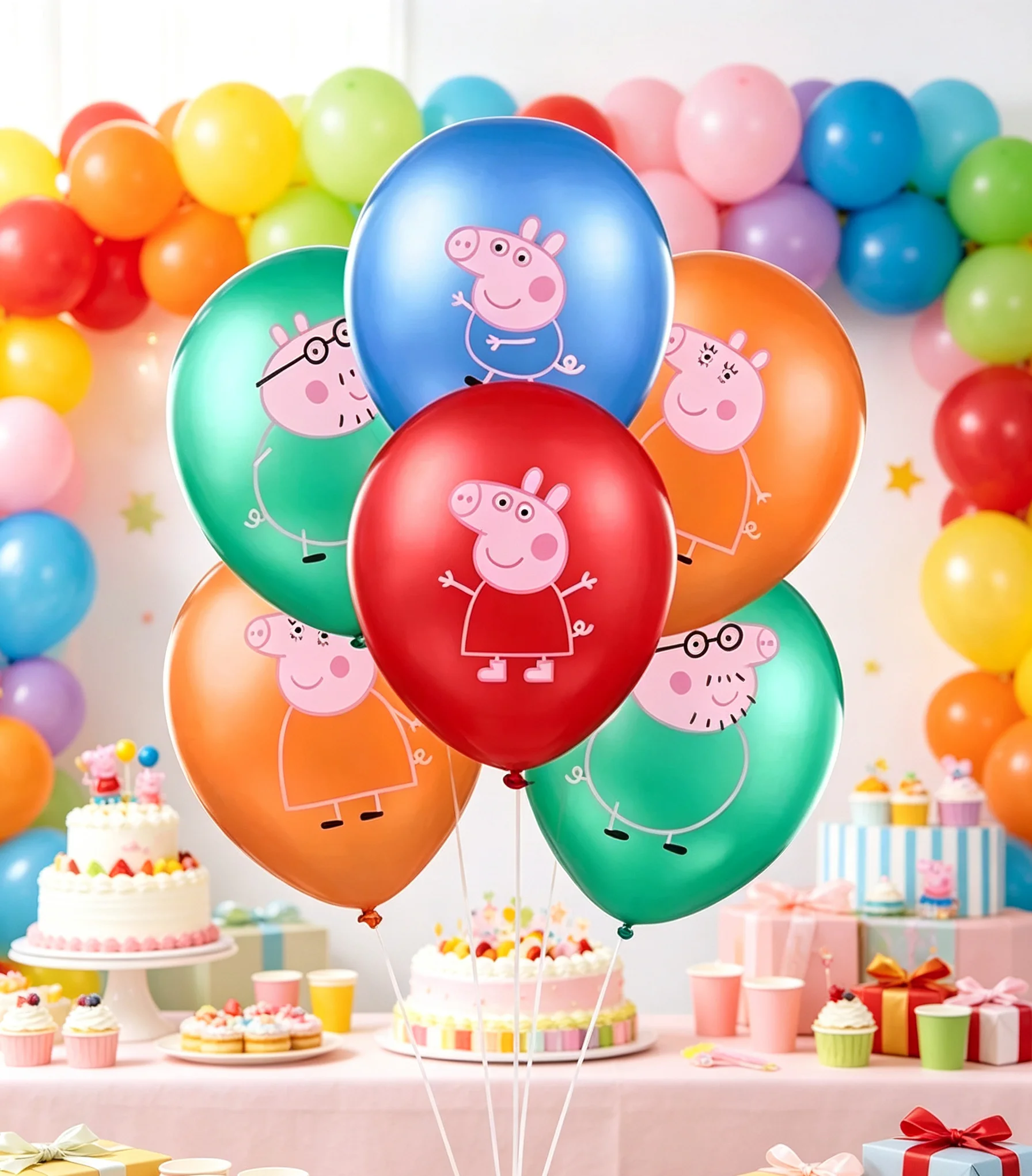 12pcs Peppa Pig Birthday Party Latex Balloons Page George Balloon Set Party Favor Toy Baby Shower Decoration Birthday Gift