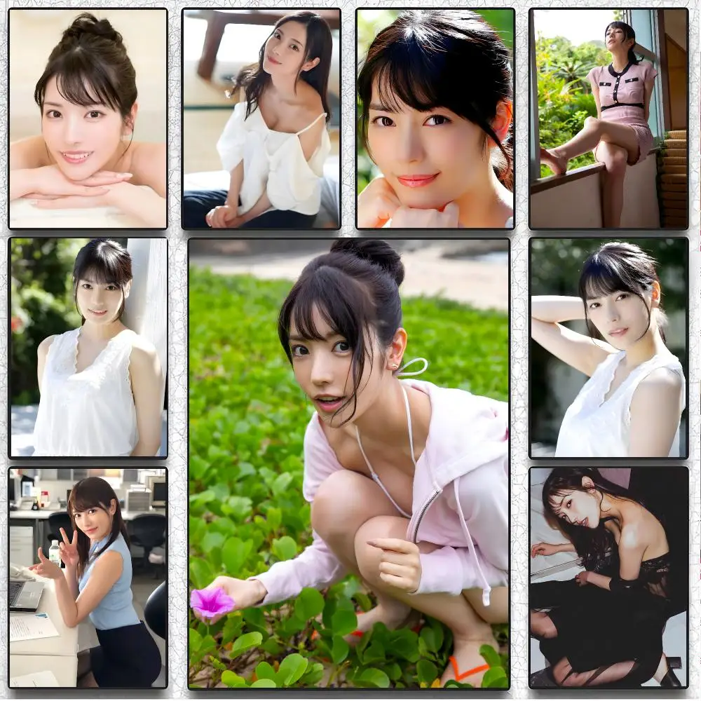 Adult Video Actress Karen Kaede Poster Artistic Peel-Off Wall Decor, Indoor Outdoor Home Ornament for Collectors