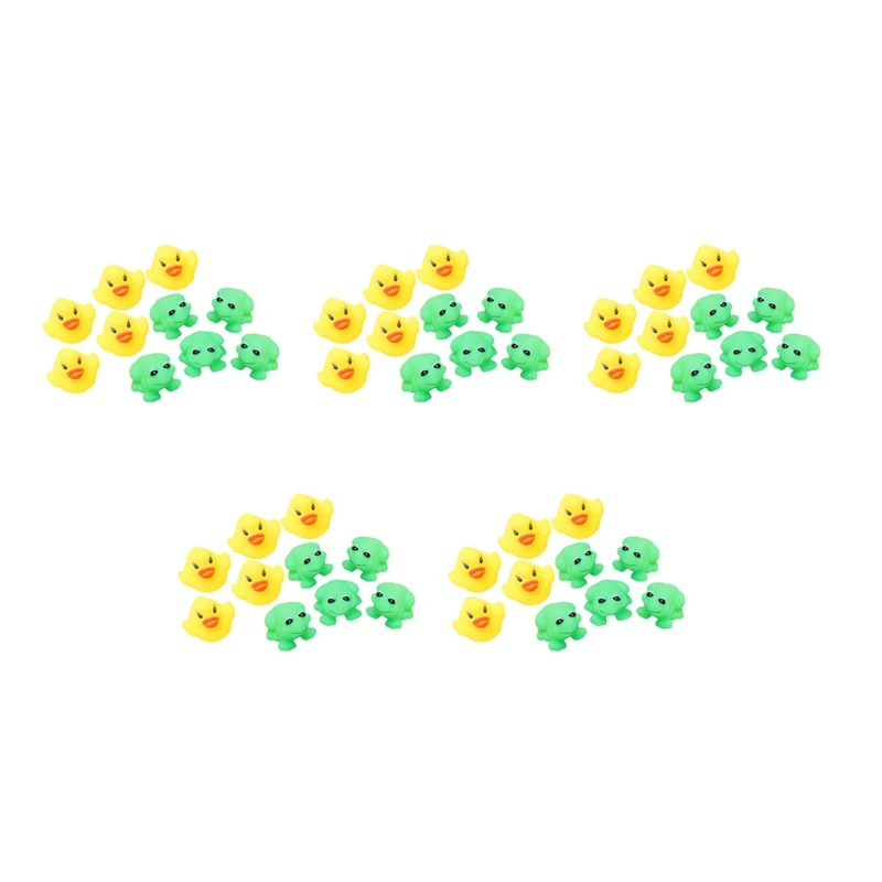5 Takım Kurbağalar ve Ördekler 25 Adet + 25 Adet Bebek Küvet Oyuncakları