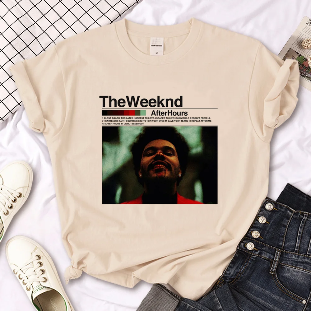 the Weeknd t shirt men anime designer Japanese top male anime funny y2k clothes