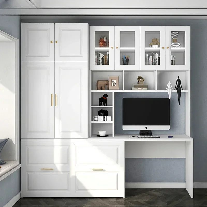 

Многофункциональный новый современный минималистичный письменный стол 2025 года, книжная полка, встроенная раскладная кровать для сна, небольшой кабинет, настольная кровать