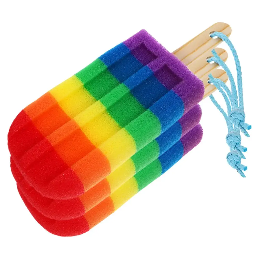 

3pcs Bath Body Scrubber Unique Shape Soft Material Shower Cleaning Travel Sponge For Body Bath Size Durability