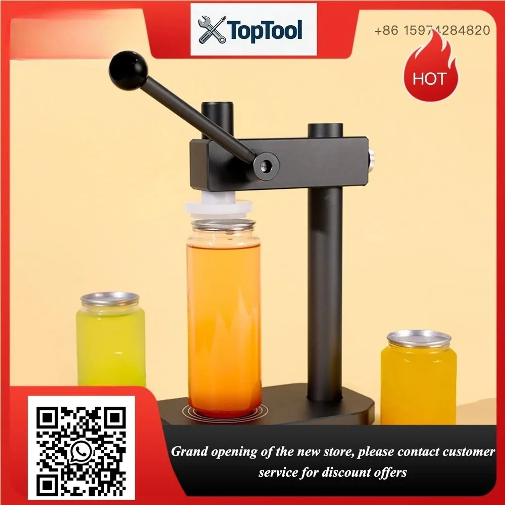 Portable Press Manual Plastic Can Sealing Machine Milk Tea Juice Manual Can Sealer for Beverages Bottle With Aluminum Lid