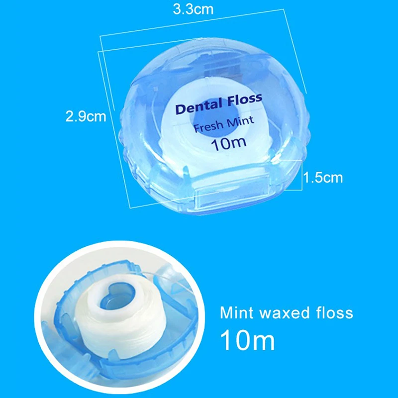 Micro Wax Peppermint Flavor Dental Flosser, Escova Interdental, Dentes Stick, Palitos, Floss Pick, Higiene Oral, Fio Limpo, 10m